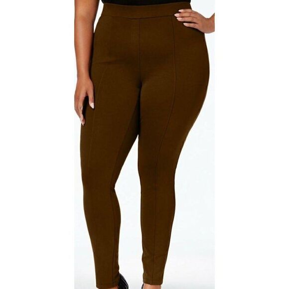 Style & Co Leggings Plus 24W Comfort Waist Brown‎ - Picture 9 of 10